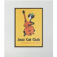 Jazz Katze Poster, Katzenliebhaber Geschenk, Print, Art, Mid Century Modern Wandkunst von WarmAtHome