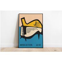 Jazz Poster, Musik Mid Century Modern, Musiker, Over The Bed Wand Dekor, Geschenke, Festival Poster von WarmAtHome