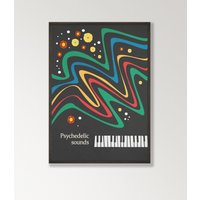 Klavier Poster, Jazz Druck, Musik Zitat, Musiker, Home Dekor, Wandkunst, Psychedelisch von WarmAtHome