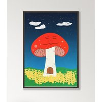 Pilz Poster, Wandbehang, Kinder Wand Dekor, Schlafzimmer Kinderzimmer Dekor von WarmAtHome