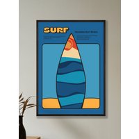 Surf Poster, Affiche Surf, Dekor, Art, Ästhetik, Surfen von WarmAtHome