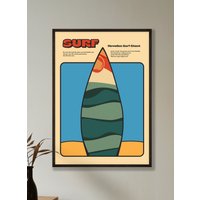 Surf Poster, Dekor, Affiche Surf, Hawaii Art, Surfen, Ästhetik von WarmAtHome