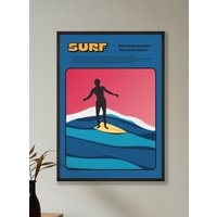 Surf Poster, Hawaii The Aloha Spirit, Dekor, Affiche Surf, Aesthetic von WarmAtHome