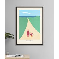 Unser Weg Zum Strand, Mutter Und Sohn Poster, Schlafzimmer Kinderzimmer Drucke, Affiche Enfant, Überbett Dekor von WarmAtHome