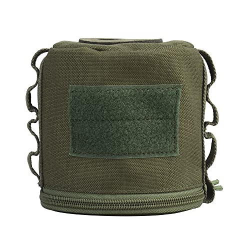 WarmHeartting Taktischer Toilettenpapierhalter Aufbewahrungstasche, Taschentuchtasche tragbar und faltbar für Auto Camping Wandern, Grün von WarmHeartting