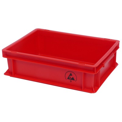 Lagerbehälter IDP-STAT, ESD, 400 x 300 x 120mm, rot von Warmbier