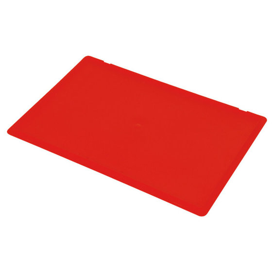 Warmbier® - Hakendeckel, für Lagerbehälter IDP-STAT, ESD, 400 x 300 x 10mm, rot von Warmbier