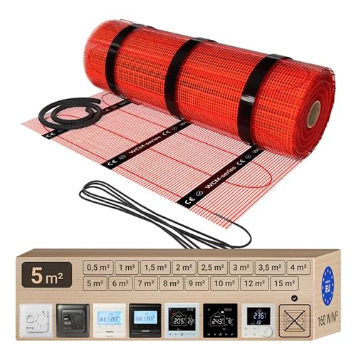 Warmcoin Elektrische Fußbodenheizung 5 m², 160 W/m² – Heizmatte für Laminat, Vinyl und Fliesen – Set ohne Thermostat, kompatibel mit allen Reglern und Smart-Home-Systemen Warmcoin Elektrische Fußbodenheizung 5 m², 160 W/m² – Heizmatte für Laminat, Vinyl und Fliesen – Set ohne Thermostat, kompatibel mit allen Reglern und Smart-Home-Systemen von Warmcoin