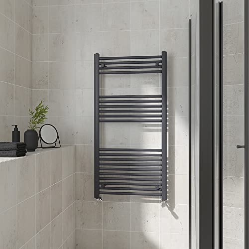 WarmeHaus Handtuchheizung, gerade, anthrazit, Badezimmerleiter-Stil, Zentralheizung, 1200 x 600 mm von WarmeHaus