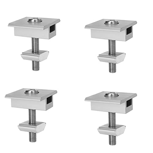 Solarmodul Halterung Klemmen 30mm kit 4pcs Mittelklemmen,Solarpanel Halterung Kit geeignet für Flach-und Schrägdächern aus Ziegeln, Asphaltschindeln, Keramikfliesen, Plattenschindeln von Warmfay