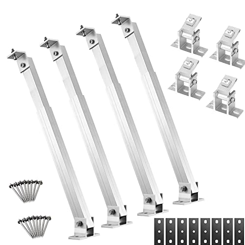 Solarpanel Halterung, Solarmodule Montageset Aufständerung 0°-60°, Halterung für Solarmodule Befestigung Individuell Verstellbar für Flachdach Wandmontage Photovoltaik Balkon Wohnmobil (2 Paar) von Warmfay