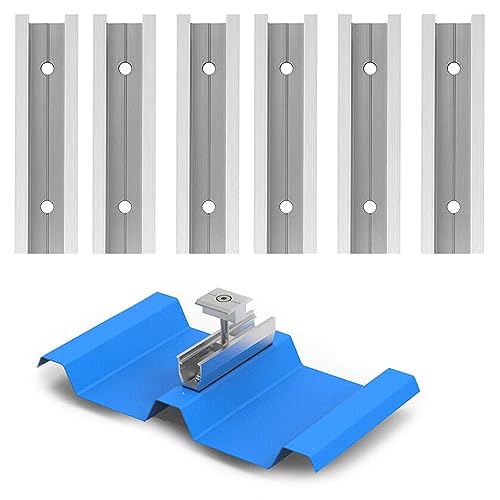 Solarpanel Halterung Kit 12cm, Solarmodul Alu Befestigungssystem Trapezblech Photovoltaik 6 Stück Befestigungsschiene,PV Trapezblech Befestigung Einfache Führungsschienen Solarpanel Halterung Kit 12cm, Solarmodul Alu Befestigungssystem Trapezblech Photovoltaik 6 Stück Befestigungsschiene,PV Trapezblech Befestigung Einfache Führungsschienen von Warmfay