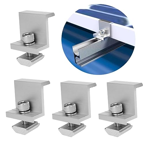 Warmfay Befestigung solarmodul Endklemme 30-35mm Verstellbar,4 X Balkonkraftwerk Befestigung Solarmodul Endklemmen,PV Befestigung Flachdach klemm,Dachhalterung solarpanel Kit Warmfay Befestigung solarmodul Endklemme 30-35mm Verstellbar,4 X Balkonkraftwerk Befestigung Solarmodul Endklemmen,PV Befestigung Flachdach klemm,Dachhalterung solarpanel Kit von Warmfay