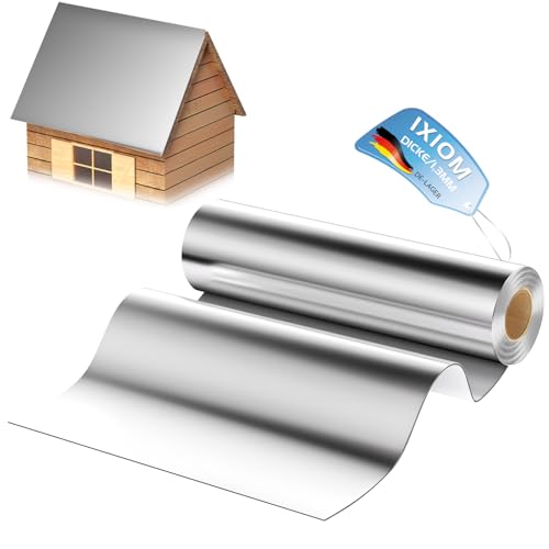 Warmfay Dachfolie Aluminium Selbstklebend 10x1m, 10m² Selbstklebende Dachpappe mit Starkem Bitumenkleber Alternativ zu Dachpappe & EPDM-Folie, für Gartenhäuser, Carports und Schuppen, Silbergrau Warmfay Dachfolie Aluminium Selbstklebend 10x1m, 10m² Selbstklebende Dachpappe mit Starkem Bitumenkleber Alternativ zu Dachpappe & EPDM-Folie, für Gartenhäuser, Carports und Schuppen, Silbergrau von Warmfay