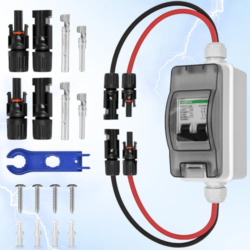 Warmfay Leitungsschutzschalter PV 16A 2 Polig, DC Trennschalter PV Anlage 1000V Mit Solarstecker Kabel, IP65 Wasserdicht Gehäuse und UV-Schutz, DC Schutzschalter für Solaranlage Warmfay Leitungsschutzschalter PV 16A 2 Polig, DC Trennschalter PV Anlage 1000V Mit Solarstecker Kabel, IP65 Wasserdicht Gehäuse und UV-Schutz, DC Schutzschalter für Solaranlage von Warmfay