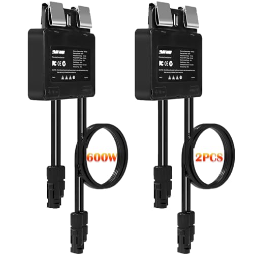 Warmfay Solar Optimierer 600W 2er-Pack, Solarpanel MPPT-Leistungsoptimierer Max 1500V DC, MPPT Solarregler mit Solar Stecker, IP68 Wasserdicht Optimierer für Solarmodul Photovoltaik von Warmfay