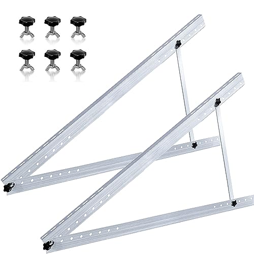 Warmfay Solarmodul Halterung 1305MM, 1 Paar 52'' Halterung für Solarpanel, PV Aufständerung Flachdach Einstellbarer Winkel 30-41°, Alu PV Modul Halterung für Balkon Wandmontage Gartenhaus Wohnmobil von Warmfay