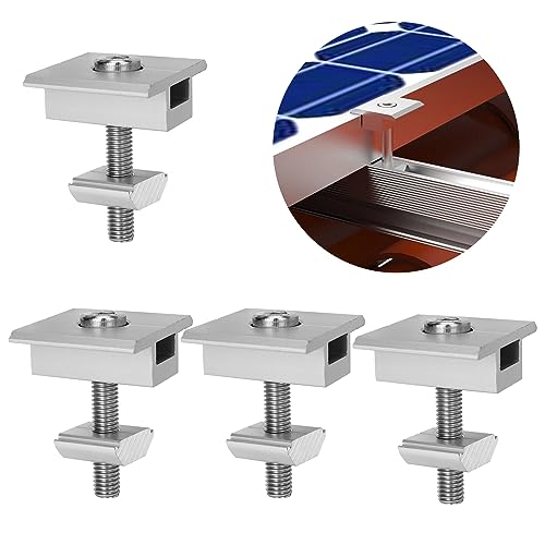 Warmfay Solarmodul Halterung 30mm Aluminiumlegierung Solarpanel Halterung Mittelklemme Kit,4 X Balkonkraftwerk Befestigung Solarpanel Mittelklemmen,Für Module mit einer Dicke von 30 mm. von Warmfay