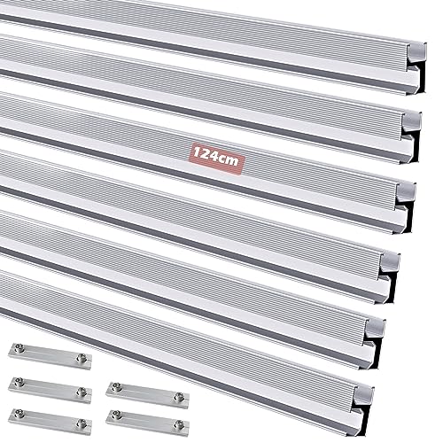 Warmfay Solarpanel Halterung Aluprofil,Dachhalterung Solarmodul PV Montageschiene 6 X113.4cm schienen und 5 X Profilverbinder,halterung für solarmodule,Balkonkraftwerk Befestigung Ziegeldach Set Warmfay Solarpanel Halterung Aluprofil,Dachhalterung Solarmodul PV Montageschiene 6 X113.4cm schienen und 5 X Profilverbinder,halterung für solarmodule,Balkonkraftwerk Befestigung Ziegeldach Set von Warmfay