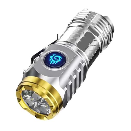 Mini-Taschenlampe mit dreiäugigem Monster,LED Taschenlampe Extrem Helle,Aufladbar Taschenlampen mit 5 Lichtmodi,Handheld klein Taschenlampe ,Wasserdichte Mini Handlampe für Camping Notfall (Silbrig) Mini-Taschenlampe mit dreiäugigem Monster,LED Taschenlampe Extrem Helle,Aufladbar Taschenlampen mit 5 Lichtmodi,Handheld klein Taschenlampe ,Wasserdichte Mini Handlampe für Camping Notfall (Silbrig) von Warmfunn