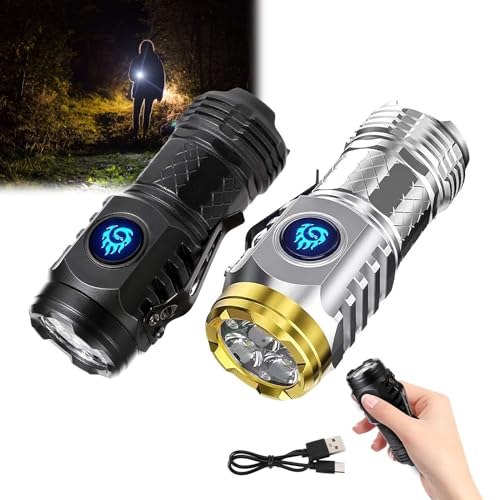 Warmfunn Mini-Taschenlampe mit dreiäugigem Monster,LED Taschenlampe Extrem Helle,Aufladbar Taschenlampen mit 5 Lichtmodi,Handheld klein Taschenlampe,Wasserdichte Handlampe für Camping Notfall (2pcs) Warmfunn Mini-Taschenlampe mit dreiäugigem Monster,LED Taschenlampe Extrem Helle,Aufladbar Taschenlampen mit 5 Lichtmodi,Handheld klein Taschenlampe,Wasserdichte Handlampe für Camping Notfall (2pcs) von Warmfunn