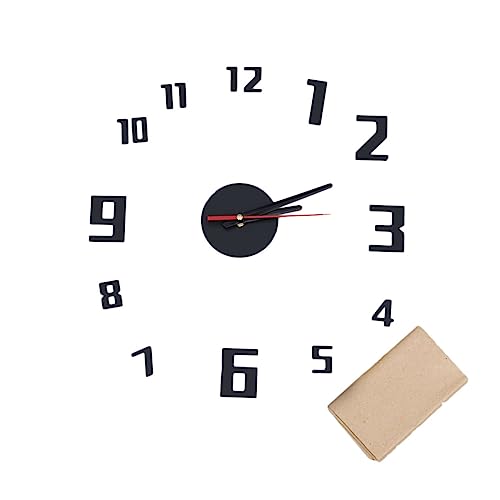 Kreative Acryl Wanduhr Schwarz Stilvolle Geräuschlose Wanddekoration Für Wohnzimmer Schlafzimmer Und Büro Zeitgenauigkeit Ohne Batterie von Warmhm