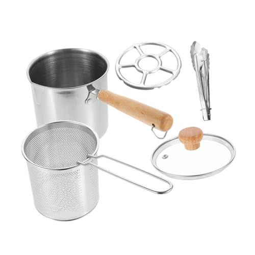 Warmhm 1 Fritteusen Set Große Fritteuse Pommes Topf Rostfreies Kochgeschirr Stahl Nur Zum Braten Kochpfanne Pommespfanne Für Mini Fritteuse Kleine Fritteuse Fritteuse Kleine von Warmhm