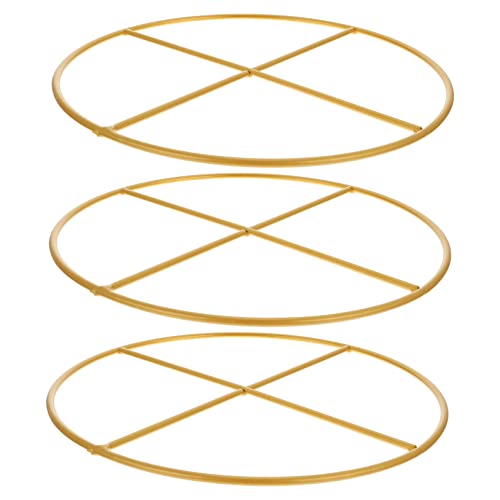 Warmhm 1 Satz -Reifen Edelstahlringe Eisenringe Für DIY DIY-projekte Mit Eisenringen Runden Makramee-Ringe Creolen Hängende Metallringe Eiserne Traumfängerringe Golden 3st von Warmhm