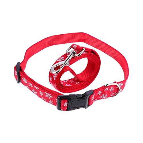 Warmhm 1 Satz Weihnachtliches Hundehalsband und Leine Set Verstellbares Sicheres Halsband mit Lustigem Schneeflocken Design Geeignet für Kleine und Mittelgroße Hunde Teiliges Set für Warmhm 1 Satz Weihnachtliches Hundehalsband und Leine Set Verstellbares Sicheres Halsband mit Lustigem Schneeflocken Design Geeignet für Kleine und Mittelgroße Hunde Teiliges Set für von Warmhm