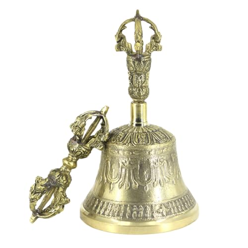 Warmhm 1 Stück Brass Vajra Bell mit Abnehmbarem Griff Handgefertigte Meditationsglocke für Religiöse Zeremonien und Dekoration Große Klarer Leicht und Handlich Warmhm 1 Stück Brass Vajra Bell mit Abnehmbarem Griff Handgefertigte Meditationsglocke für Religiöse Zeremonien und Dekoration Große Klarer Leicht und Handlich von Warmhm
