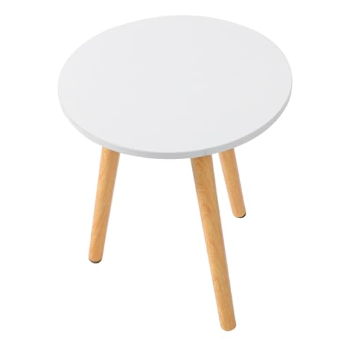Warmhm Kreativer Runder Beistelltisch aus Natürlichem Material Kleiner Sofatisch für Wohn und Schlafzimmer Platzsparend Einfach zu Montieren Vielseitig Einsetzbar von Warmhm