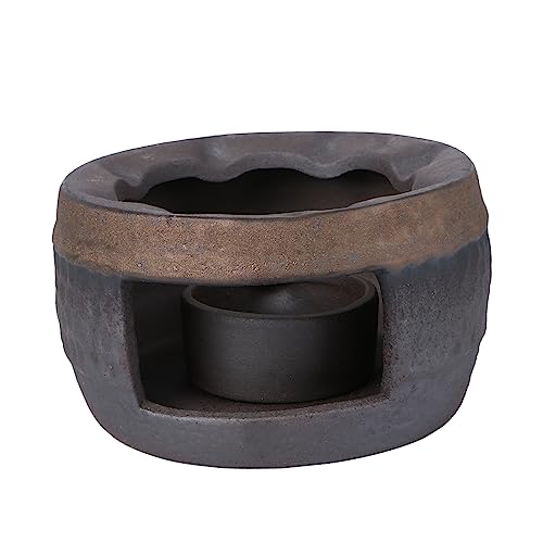 Warmhm 1 Stück Retro Keramik Teewärmer mit Kerzenhalter Handgefertigtes Teestövchen für Teeliebhaber Vintage Design zur Teewärme Dekoratives Element von Warmhm