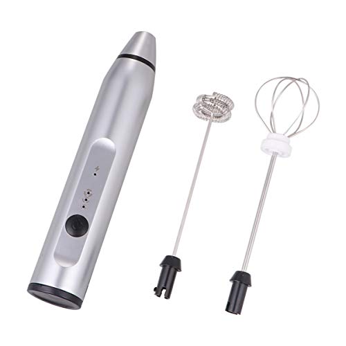 Warmhm Wiederaufladbarer Handmixer 2-In-1 aus Elektrischer Schneebesen und Milchaufschäumer mit USB Ladefunktion 3- Geschwindigkeitsregulierung für Milch und Eier von Warmhm
