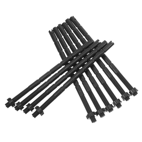 Warmhm 10 Stück Teiliges Toilettenspülknopf Verlängerungsstangen Ersatz wc spülstangen Passend für Spülkästen Langlebige Toilette Reparaturteile Schwarzes Material von Warmhm