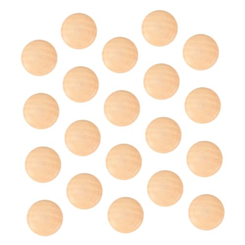 Warmhm 100 Stück Holz Schraubenloch Abdeckkappen Flacher Kopf Möbel Holzstopfen Stabile Dekostecker für Schränke und Treppengeländer Heim Büro von Warmhm