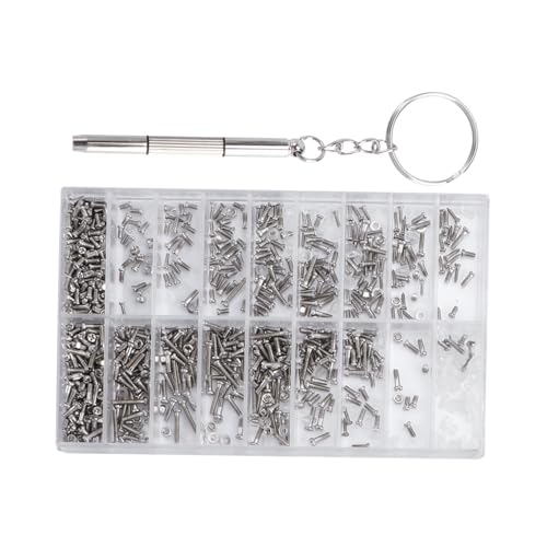 Warmhm 1000 Stück Teiliges Brillen Schrauben Reparaturset mit Schraubendreher Sonnenbrillenschrauben Kit Nasenpad Schrauben Sortiment in Praktischer Aufbewahrungsbox Geeignet für Brillen Warmhm 1000 Stück Teiliges Brillen Schrauben Reparaturset mit Schraubendreher Sonnenbrillenschrauben Kit Nasenpad Schrauben Sortiment in Praktischer Aufbewahrungsbox Geeignet für Brillen von Warmhm