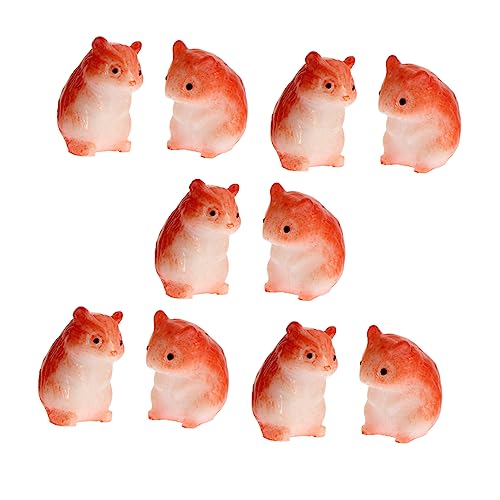 Warmhm 10stücke Teiliges Niedliche Hamster Figuren Aus Harz Miniatur Dekorationen Für Garten Und Tisch Für Mikrolandschaften Und Bonsai-Dekorationen Farbenfroh Und Realistisch von Warmhm