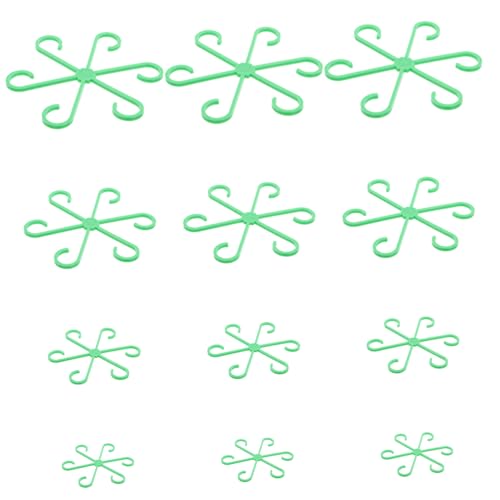 Warmhm 12 Stück Pflanzenstützen Clips aus Abs Verstellbare Kletterpflanzenhalter für Zimmer und Topfpflanzen Stabile Pflanzenstammhalter für Innen und Außenbereich Grün Einfach zu von Warmhm