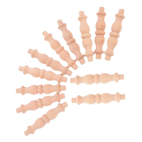 Warmhm 12 Stück Unlackierte Gourd Förmige Spindeln für Möbel und Treppen Dekorative Holzbaluster für Festliche Anlässe Einfache Installation und Warmhm 12 Stück Unlackierte Gourd Förmige Spindeln für Möbel und Treppen Dekorative Holzbaluster für Festliche Anlässe Einfache Installation und von Warmhm