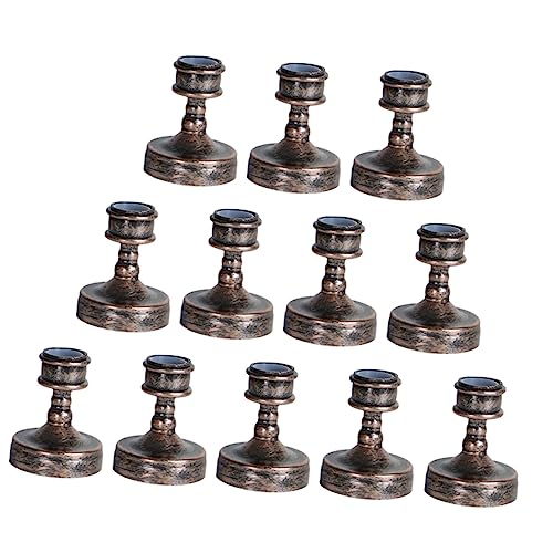 Warmhm 12stücke Teiliges Vintage Kerzenständer Aus Dekorative Kerzenhalter Für Stabkerzen Elegantes Design Für Hochzeiten Und Partys Vielseitige Tischdekoration von Warmhm