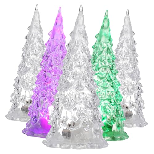 Warmhm 15 STK Weihnachtsbaum Für Die Dekoration Weihnachtsbäume Aus Glas Beleuchtung Desktop-weihnachtsschmuck Weihnachten Auf Dem Tisch Tischweihnachtsbäume Esstisch Kind Spiral- Weiß von Warmhm