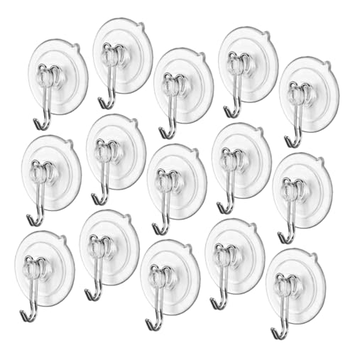 Warmhm 15 Stück Teiliges Transparente Saugnapfhaken Abnehmbar Wiederverwendbar für Bad Küche Fliesen ohne Bohren für Handtücher Schlüssel Jacken und Warmhm 15 Stück Teiliges Transparente Saugnapfhaken Abnehmbar Wiederverwendbar für Bad Küche Fliesen ohne Bohren für Handtücher Schlüssel Jacken und von Warmhm