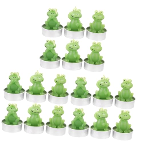 Warmhm 18 Stk Frosch-Kerze-Ornament Frosch-Gastgeschenke künstliche Tierkerzen Desktop-Dekor Teelichter Wohnkultur Tischkerze Kerzendekor Schreibtisch Dekorationen Paraffin schmücken von Warmhm