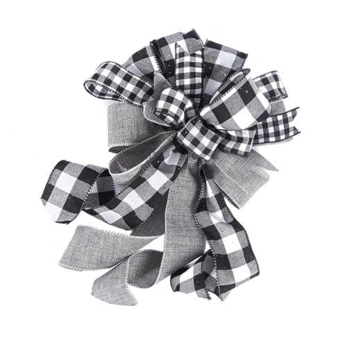 Warmhm 1Stk Krawatte weihnachtsdeko Weihnachtsbaum Topper Tree Toppers Weihnachtsschmuck Dekorationen für die Haustür Urlaub dekorative Schleife Weihnachtsbaum schmücken Polyester Stripe von Warmhm