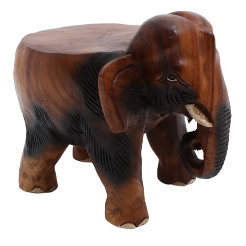 Warmhm 1Stk Schemel Stufenhocker kinderhocker Foot Stool Wohnzimmerhocker Footstool Designhocker Tritthocker aus Holz Einfacher Büro-Fußhocker kreativer Elefanten-Fußhocker Haushaltsmöbel von Warmhm