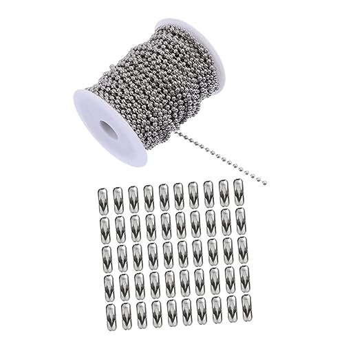 Warmhm 1satz Edelstahl Kugelkette Mit Verbindungsstücken Für Deckenventilator Verlängerungen Hundemarken Halsketten Und Dekorationen Langlebig Und Rostfrei Warmhm 1satz Edelstahl Kugelkette Mit Verbindungsstücken Für Deckenventilator Verlängerungen Hundemarken Halsketten Und Dekorationen Langlebig Und Rostfrei von Warmhm