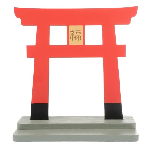 Warmhm 1stk Rauch Puppenhaus Möbel Shinto-altarregal Miniatur Zen Garten Holz-Torii-Japan-Tor Mini Japanischer Schrein Torii Puppenhaus Holztür Türschmuck Foto Gartenbedarf 3D Hölzern von Warmhm