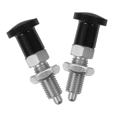 Warmhm 2 STÜCK Selbstsichernder Edelstahl federkolben mit Rückstellfeder Push fit indexierplunger für Präzise Positionierung Geeignet für Automatisierung und Mechanische Systeme von Warmhm