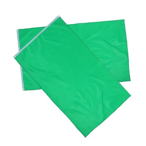Warmhm 2 Stück Feste Farbflagge kleine Fahnen Flaggen Jubelfahnen Sportfahnen DIY Gartenfahnen Gartendekorationsfahnen schlichte Gartenflagge Markierungsfahnen Parteifahne Polyester Green von Warmhm