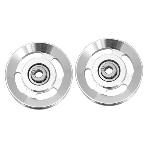 Warmhm 2 Stück Fitness Zubehör Tragbare Verschleißfeste Aluminium Umlenkrollen für Krafttraining Professionelle Fitness Pulleys für Heim Studio workout Leicht und Einfach zu Montieren von Warmhm